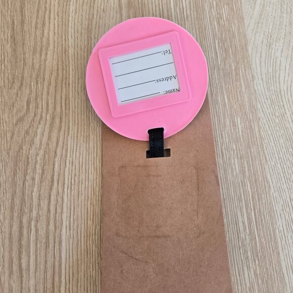 NEW With Tags - Pink Flamingo Silicone Luggage Tag - Name ID Card - Spot Luggage - Picture 6 of 8